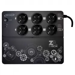 Infosec Z3 ZenBox EX 700 SAI 700VA 360W con 8 Salidas AC FR/Schuko