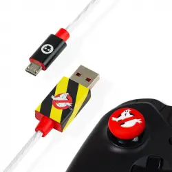 Numskull Cazafantasmas Cable USB a Micro USB con LED y Grips Macho/Macho 1.5m