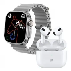 Pack Deportivo: Smartwatch Klack S8 Ultra Plus + Auriculares Inalámbricos Pro 6s | Salud, Deporte Y Conectividad | Medición De Constantes Vitales |