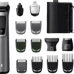 Afeitadora corporal - Philips S7000 MG7920/15 13, Peine-guía de precisión, Tecnología BeardSense, Hasta 120 min, Gris