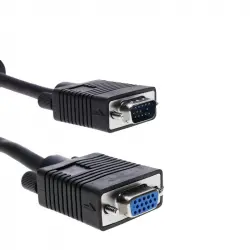 BeMatik Super Cable VGA UL2919 3C+4 Macho/Hembra 15m Negro