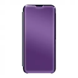 Funda Clear View Para Samsung A14 5g Espejo Fina, Soporte Vídeo – Morado
