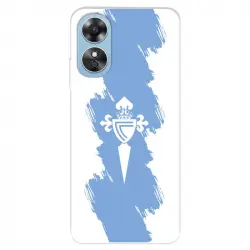 Funda Para Oppo A17 Del Rc Celta Escudo Trazo Azul - Licencia Oficial Rc Celta