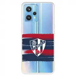 Funda Para Realme 9 Pro+ Del Sd Huesca Rayas Transparente - Licencia Oficial Sd Huesca