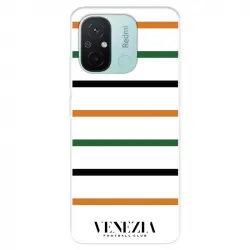Funda Para Xiaomi Redmi 12c Del Venezia Football Club Fondo Blanco Rayas - Licencia Oficial Venezia Football Club