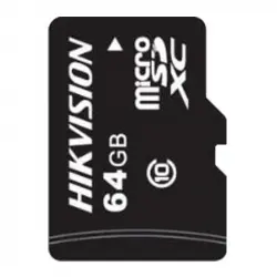 Hikvision Tarjeta de Memoria MicroSDXC 64 GB Clase 10 U1 Especial Video Vigilancia