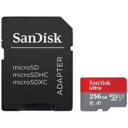 SanDisk Ultra MicroSDXC 256GB Clase 10 A1 UHS-I + Adaptador SD