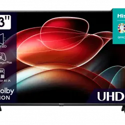 TV LED 43'' - Hisense 43A6K, Smart TV, UHD 4K, Dolby Vision, Modo juego Plus, DTS Virtual X, Control por voz