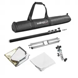 Walimex Reflector 5 en 1 Cuadrado 90cm + Monopie