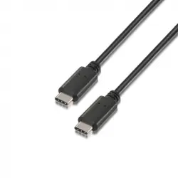 Aisens Cable USB 2.0 3A Tipo C Macho/Macho 0.5m Negro