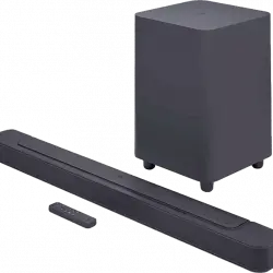 Barra de sonido - JBL Bar 500, 290 W RMS, 5.1 canales, Subwoofer inalámbrico 300 W, MultiBeam y Dolby Atmos, WiFi, Bluetooth, HDMI, Negro
