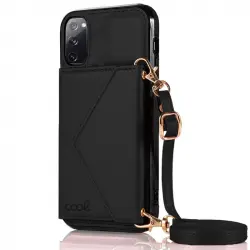 Cool Funda Colgante Wallet Negra para Samsung G780 Galaxy S20 FE
