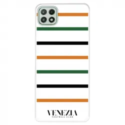 Funda del Venezia Fondo Blanco Rayas Licencia Oficial Venezia Football Club para Samsung Galaxy A22 5G