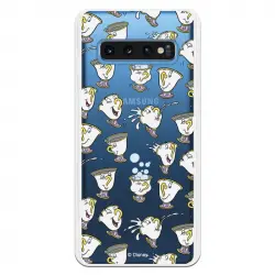 Funda Oficial Disney Chip Potts Siluetas Transparente Para Samsung Galaxy S10