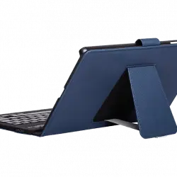 Funda tablet - Silver HT Samsung A9+, Para 11", Teclado Bluetooth, Cable USB-C, Antideslizante, Azul