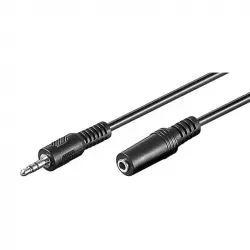 Goobay Cable de Audio Estéreo Jack 3.5 Macho/Hembra 3m Negro