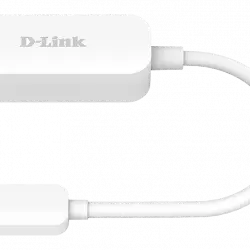 Hub USB/Concentrador - D-Link DUB-E250, Adaptador USB-C a Puerto RJ-45 Ethernet LAN 2.5 Gigabit, Plug&Play, MacOS y Windows, Blanco