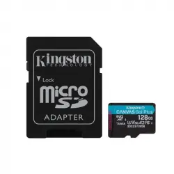 Kingston Canvas Go Plus MicroSDXC 128GB UHS-I U3 V30 Clase 10 + Adaptador SD