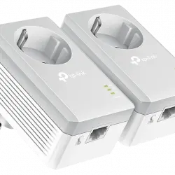Kit adaptadores PLC - TP-Link TL-PA4010, 600 Mbps, Hasta 300 m, Ethernet 10/100Mbps, 2 Unidades, Blanco