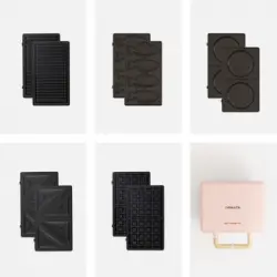 Pack Stone Studio Doble - Sandwichera, Grill Y Gofrera + Placa Taiyaki + Placa Tortitas Pancake