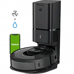 Robot aspirador - iRobot Roomba Combo i8+ Aspirador y friegasuelos 2 en 1, 750W, 0.4 l, 75 Min, 68db(A), Negro