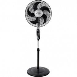 Ventilador de pie - Orbegozo SF0149, 40 cm, 5 aspas, 3 niveles, Oscilante, Negro