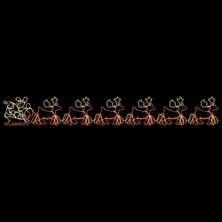 vidaXL Adorno luces de Navidad 6 renos y trineo XXL 2160 LEDs 7 m