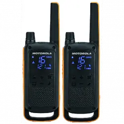 Walkie Talkie - Motorola T82 Extreme, 16 canales, Alcance 10 km, LED, IPx4