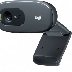 Webcam - Logitech C270, HD 720p, 3 MP, Micrófono integrado con reducción de ruido, Corrección iluminación, Clip universal, Windows/Mac, Negro