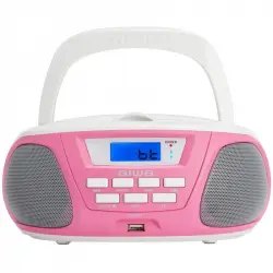 Aiwa BoomBox BBTU-300 Radio CD Bluetooth Infantil Rosa