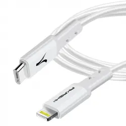 Akashi Cable USB-C a Lightning Carga Rápida 3A Sincronización 3m Blanco
