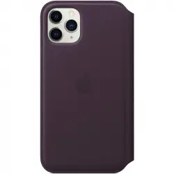 Apple Leather Folio Funda de Piel Berenjena para iPhone 11 Pro