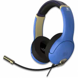 Auriculares gaming - PDP Airlite Headset Wired Hyrule, Cancelación de ruido, Para Nintendo Switch, Azul