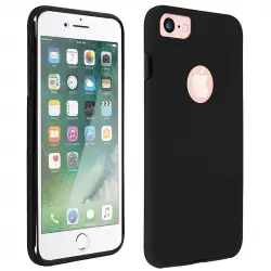 Avizar Funda Protectora de Silicona y Policarbonato Protección Total Negra para iPhone 7 / iPhone 8