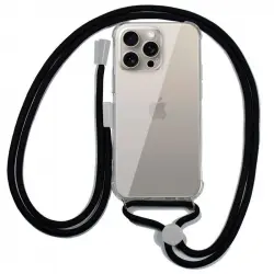 Cool Funda Cordón Negro para iPhone 15 Pro Max