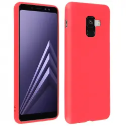 Forcell Soft Touch Funda de Silicona Roja para Samsung Galaxy A8