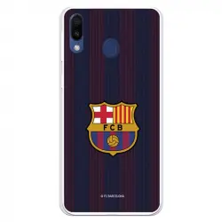Funda Para Samsung Galaxy M20 Del Barcelona Rayas Blaugrana - Licencia Oficial Fc Barcelona