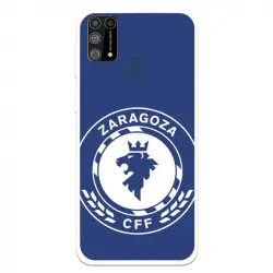 Funda Para Samsung Galaxy M31 Del Zaragoza Cf Femenino Escudo Grande Fondo Azul - Licencia Oficial Zaragoza Cf Femenino