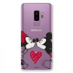 Funda Para Samsung Galaxy S9 Plus Oficial De Disney Mickey Y Minnie Beso - Clásicos Disney