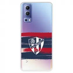 Funda Para Vivo Y72 5g Del Huesca Rayas Transparente - Licencia Oficial Sd Huesca