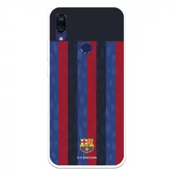 Funda Para Xiaomi Redmi 7 Del Fc Barcelona Fondo Rayas Verticales - Licencia Oficial Fc Barcelona