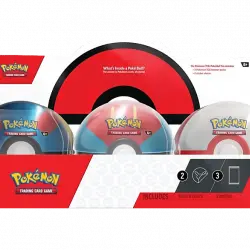 Juego - Magicbox Lata de Poke Ball, 3 paquetes refuerzo Pokémon TCG y 1 moneda Pokémon, Multicolor