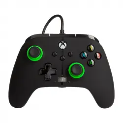 Power A Mando con Cable Hint Negro/Verde para Xbox Series X / S / Xbox One / PC