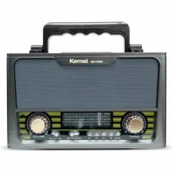 Radio Estéreo Con Bluetooth, Lector De Usb Y Tarjetas De Memoria Sd/tf, Diseño Retro Color Madera (27 X 19 X 12,5 Cm)