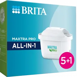 Recambio de filtros - Brita Maxtra PRO All-in-1, Pack 6, Para y Flow, Blanco