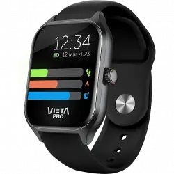 Smartwatch - Vieta Pro Go 2, Carga Magnética, IP67, Monitor de sueño, Autonomía 7 días, Negro