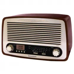 Sunstech RPR4000WD Radio Portátil MP3 Retro Madera