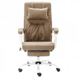 VidaXL Silla de Oficina de Masaje Gris Taupe