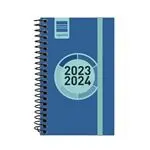 Agenda escolar 2023/2024 Finocam Espir Label E3 semana vista horizontal Azul cobalto catalán