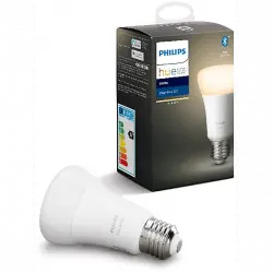 Bombilla Bluetooth - Philips Hue LED E27, Luz blanca cálida, Domótica